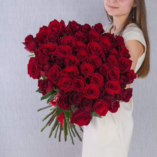 Букет из 51 Красной розы 60 см арт. 7298