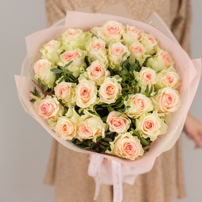 Букет из 25 кенийских светло-розовых роз N 5503 Букет из 25 кенийских светло-розовых роз N 5503