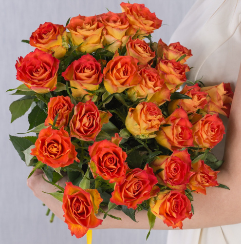 Букет из 25 Роз Кения Оранжевые арт. 7313-О